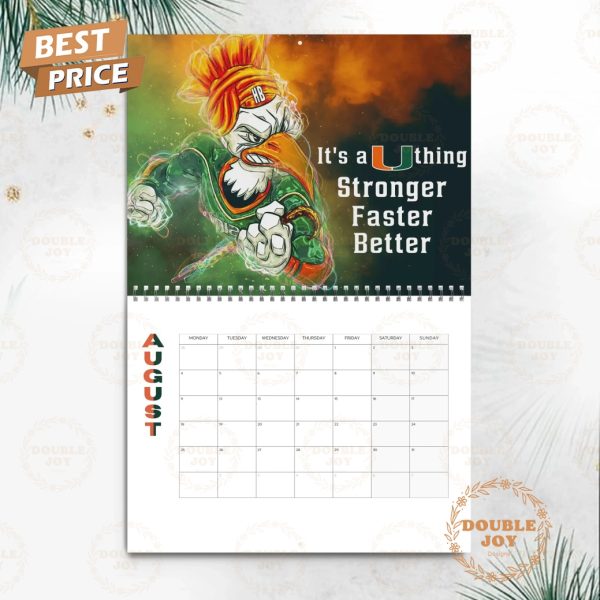 Miami Hurricanes 2025 Wall Calendar