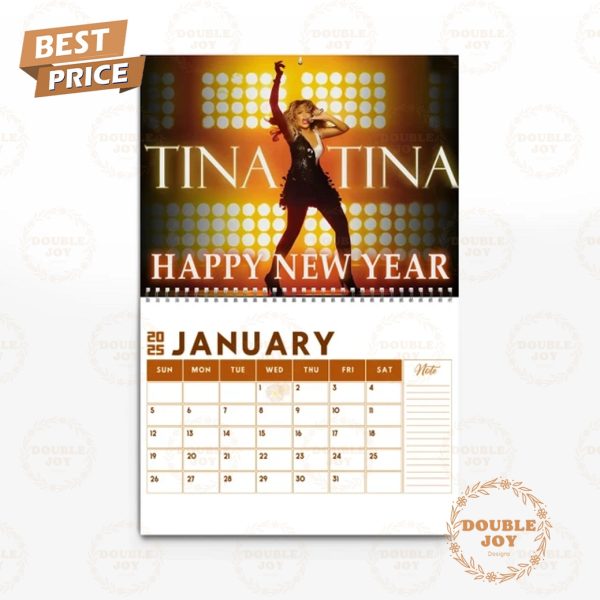 Tina Turner 2025 Wall Calendar