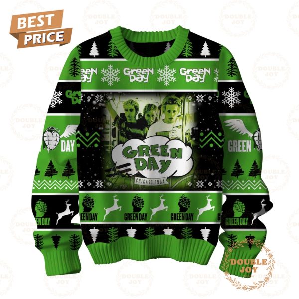 Green Day Band Chicago 1994 Merry Christmas Sweater