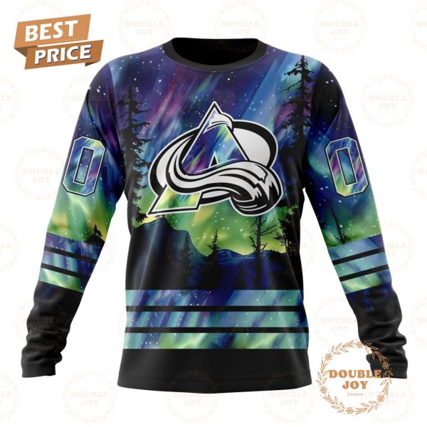 NHL Colorado Avalanche Special Design With Northern Lights 2024 Hoodie