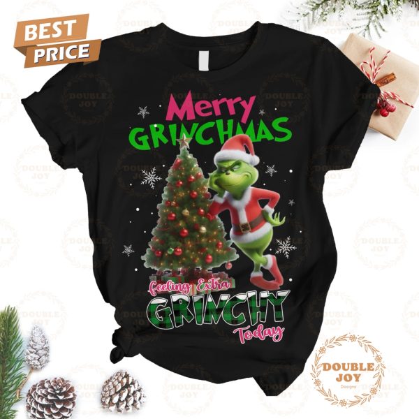 Merry Grinchmas Feeling Extra Grinchy Today Fleece Pajamas Set