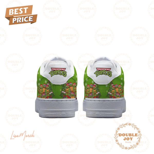 Teenage Mutant Ninja Turtles Green Greetings Happy Holiday Christmas Air Force 1 Sneakers