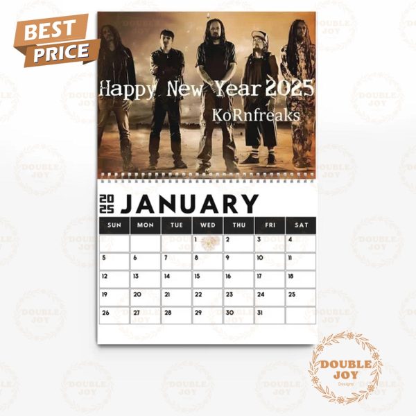 Korn Band 2025 Wall Calendar