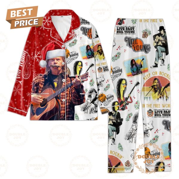 Neil Young Keep On Rockin In The Free Word Christmas 2024 Pajamas Set