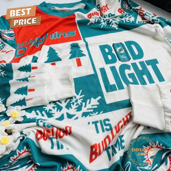 Miami Dolphins ‘Tis Bud Light Time Sweater