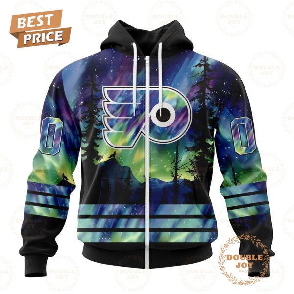 NHL Philadelphia Flyers Special Design With Northern Lights 2024 Hoodie