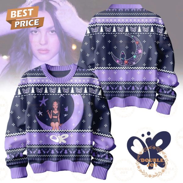 Olivia Rodrigo Moon And Butterfly Christmas Sweater