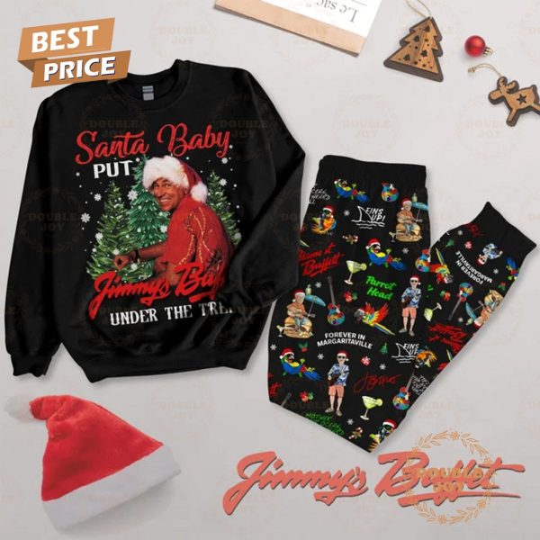 Jimmy Buffett Santa Baby Put Under The Tree Fleece Pajamas Set