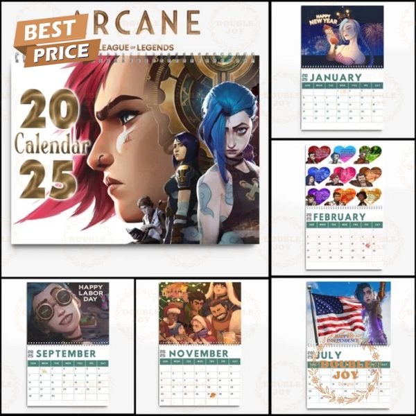 Arcane League Of Legends 2025 Wall Calendar