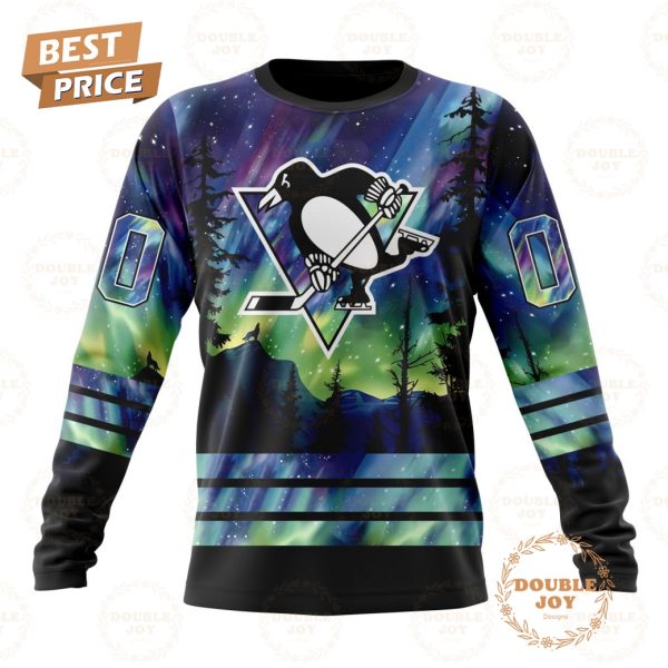 NHL Pittsburgh Penguins Special Design With Northern Lights 2024 Hoodie