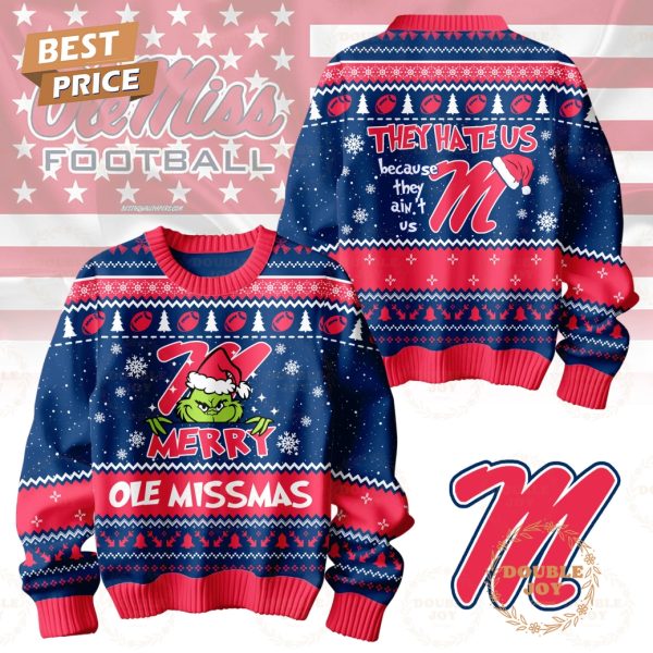 NCAA Ole Miss Rebels They Hate Us Because They Ain’t Us Merry Rebelsmas Sweater