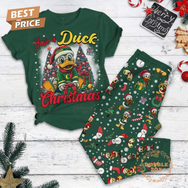 Have A Oregon Ducks Christmas Fleece Pajamas Set