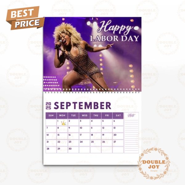 Tina Turner 2025 Wall Calendar