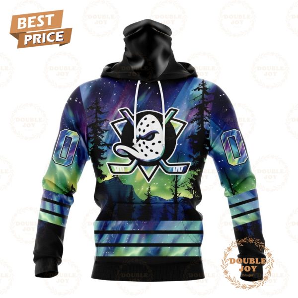 NHL Anaheim Ducks Special Design With Northern Lights 2024 Hoodie