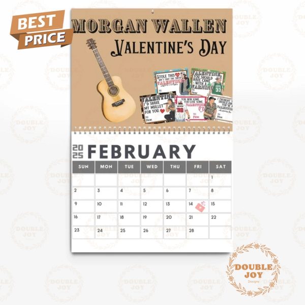 Morgan Wallen 2025 Wall Calendar