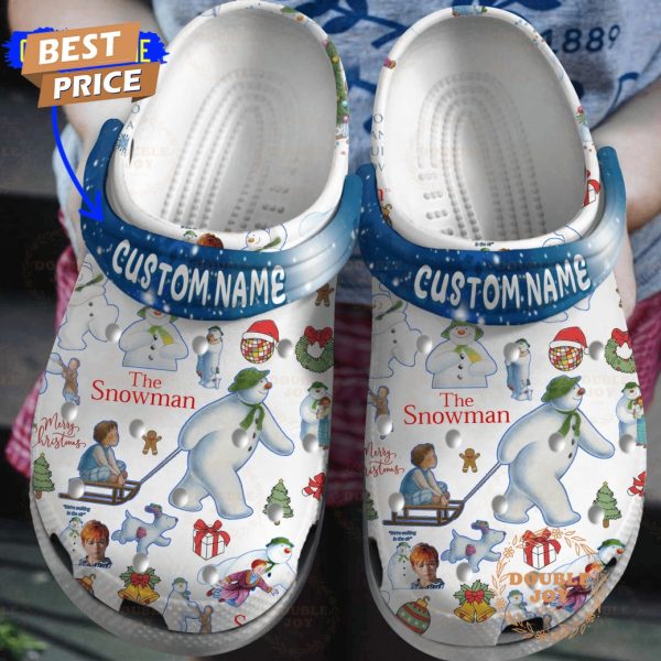 Custom Name The Snowman Merry Christmas Crocs