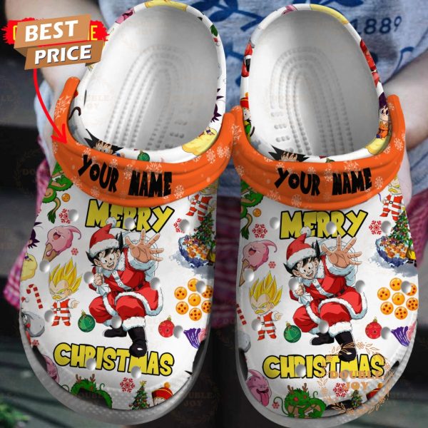 Dragon Ball Merry Christmas Custom Name Crocs