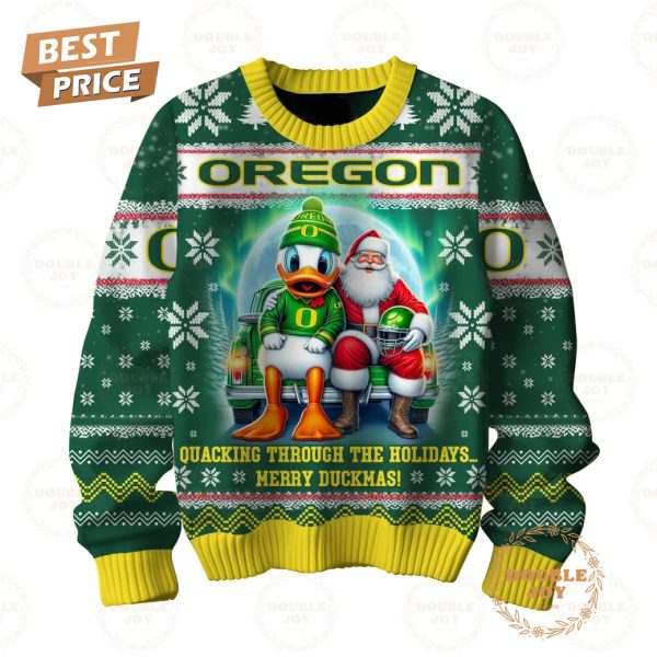 Oregon Ducks Quacking Through The Holidays… Merry Duckmas! Sweater