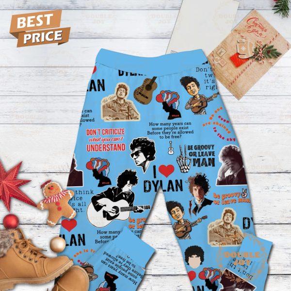 Bob Dylan Christmas Eve Will Find Me Where The Lovelight Gleams Fleece Pajamas Set