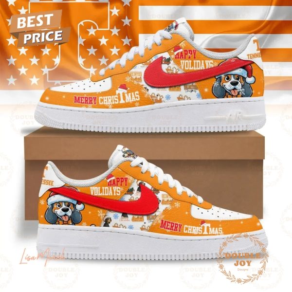 Tennessee Volunteers Happy Volidays Merry Christmas Air Force 1 Sneakers