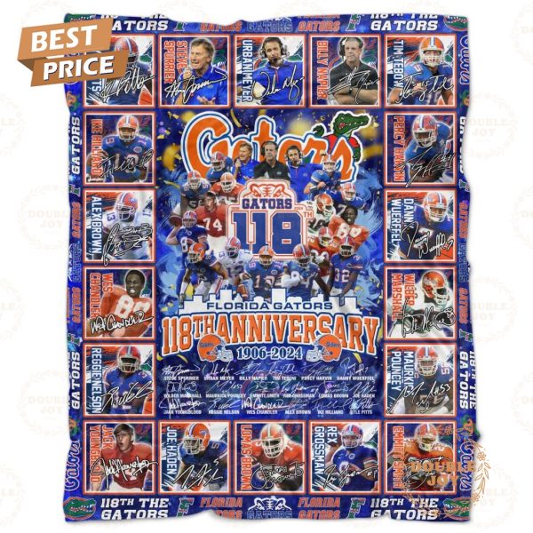 Florida Gators 118th Anniversary 1906-2024 Fleece Blanket