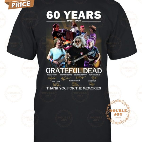 Grateful Dead 60 Years 1965-2025 Thank You For The Memories T-Shirt