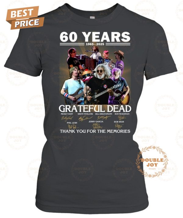 Grateful Dead 60 Years 1965-2025 Thank You For The Memories T-Shirt