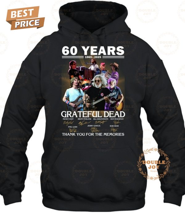 Grateful Dead 60 Years 1965-2025 Thank You For The Memories T-Shirt