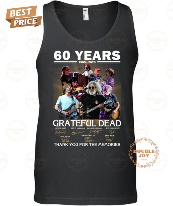 Grateful Dead 60 Years 1965-2025 Thank You For The Memories T-Shirt