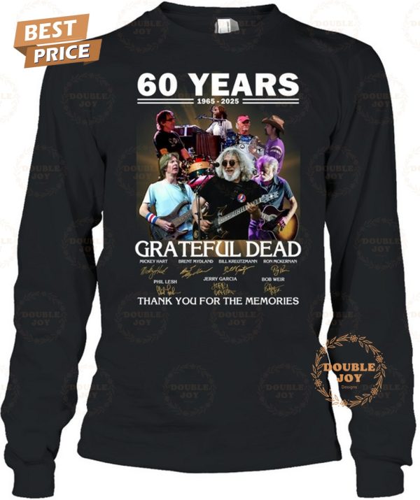 Grateful Dead 60 Years 1965-2025 Thank You For The Memories T-Shirt