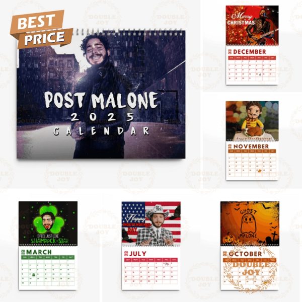 Post Malone 2025 Wall Calendar