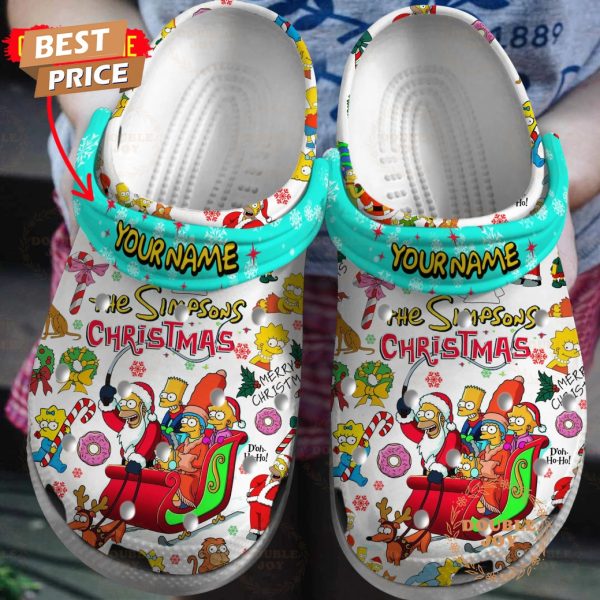 The Simpsons Merry Christmas Custom Name Crocs