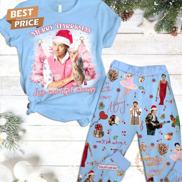 Harry Styles Merry Harrymas Love And Light Always Fleece Pajamas Set