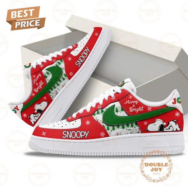 Snoopy Merry And Bright Christmas 2024 Air Force 1 Sneakers