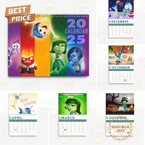 Inside Out 2 2025 Wall Calendar