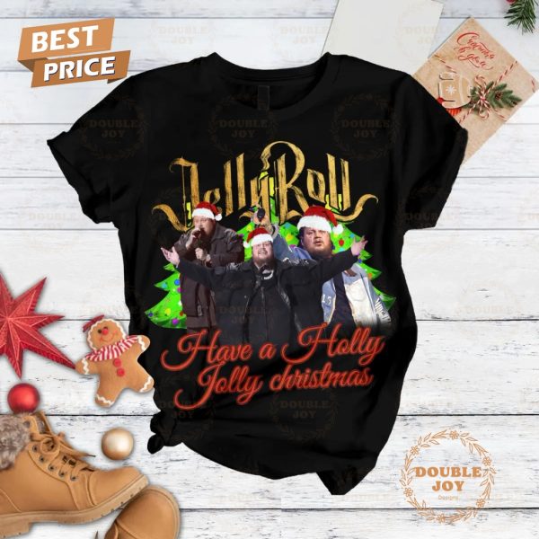 Jelly Roll Have A Holly Jolly Christmas Fleece Pajamas Set