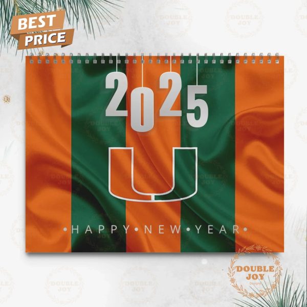 Miami Hurricanes 2025 Wall Calendar