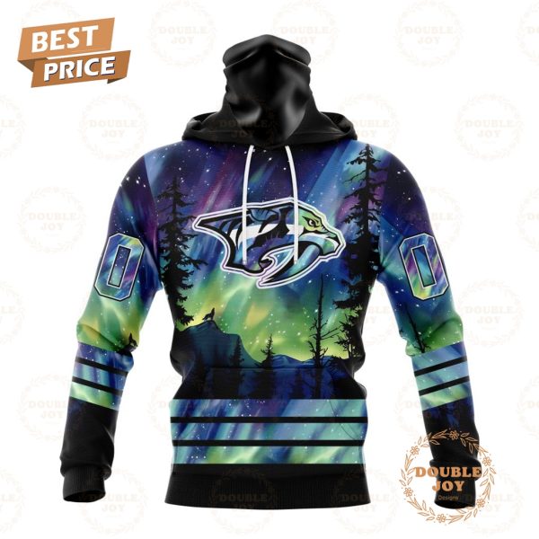 NHL Nashville Predators Special Design With Northern Lights 2024 Hoodie