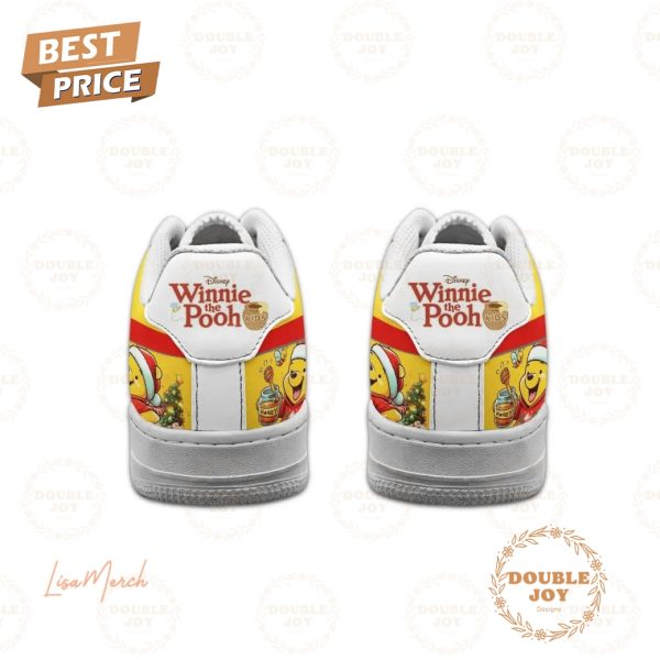 Winnie The Pooh Honey Merry Christmas Air Force 1 Sneakers