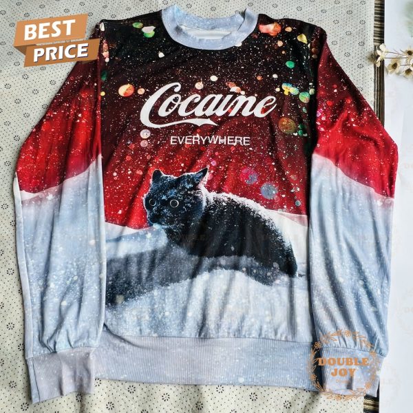 Let It Snow Cat Cocaine Everywhere Sweater