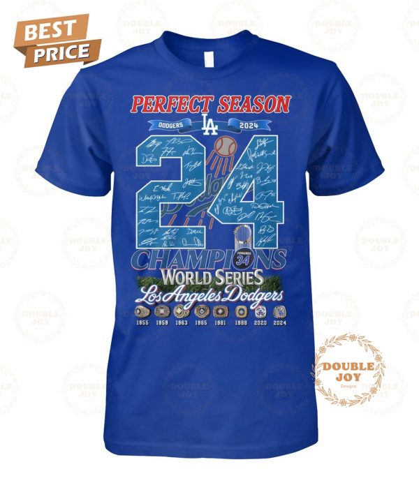 Los Angeles Dodgers World Series Champions 2024 Perfect Season T-Shirt