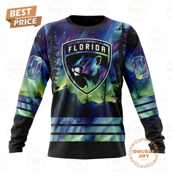 NHL Florida Panthers Special Design With Northern Lights 2024 Hoodie