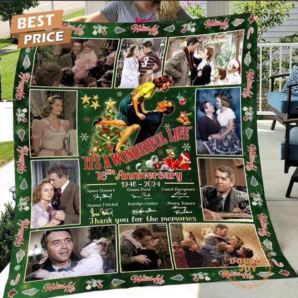 It’s A Wonderful Life 78th Anniversary 1946-2024 Thank You For The Memories Fleece Blanket