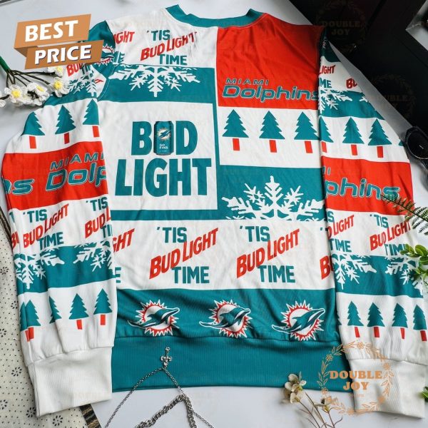 Miami Dolphins ‘Tis Bud Light Time Sweater