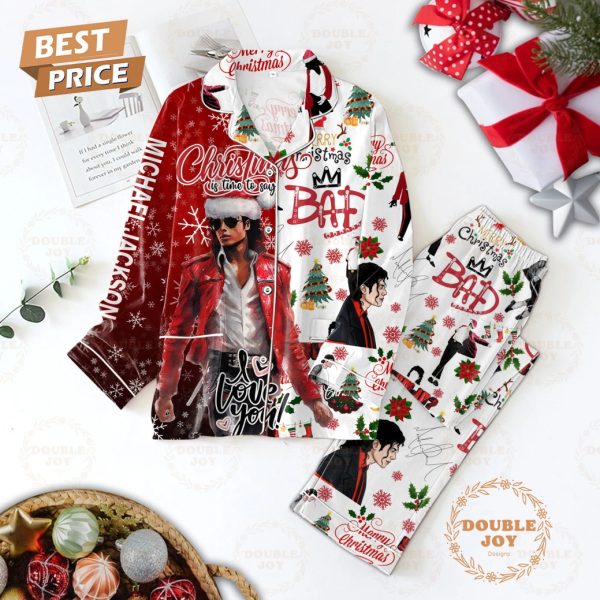 Michael Jackson Christmas Is Time To Say I Love You Pajamas Set