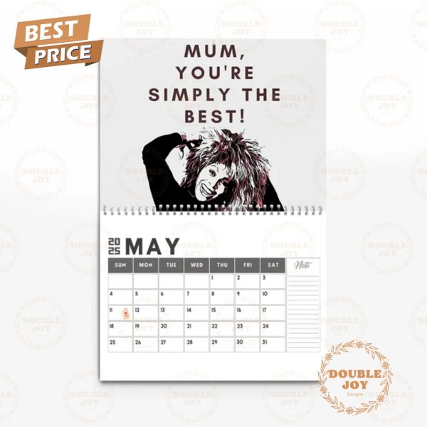 Tina Turner 2025 Wall Calendar