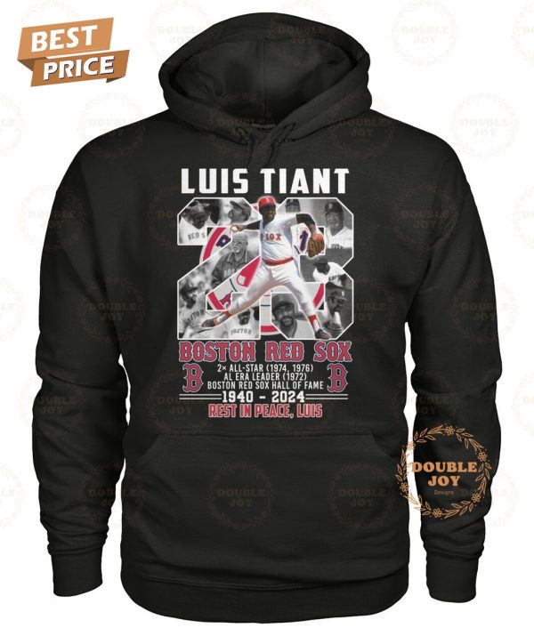 MLB Luis Tiant X Boston Red Sox 1940-2024 Rest In Peace, Luis T-Shirt