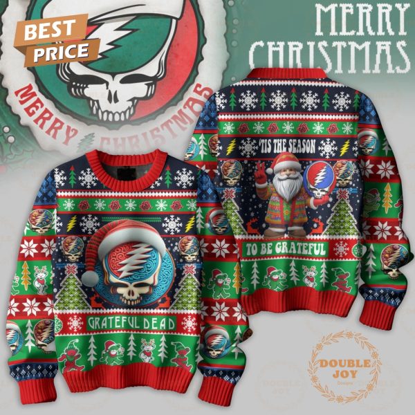 Tis The Season To Be Grateful Dead Merry Christmas Knitted Sweater