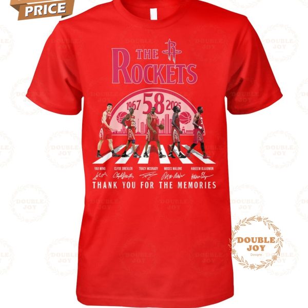 NBA Houston Rockets 58th 1967-2025 Thank You For The Memories T-Shirt