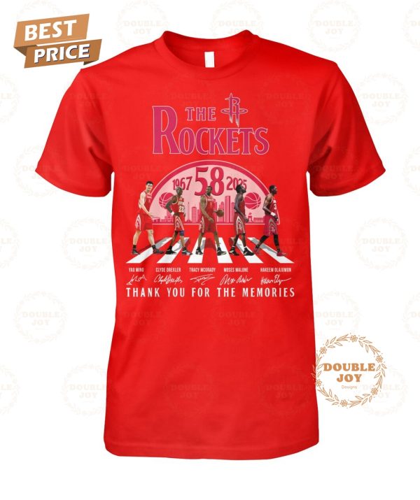 NBA Houston Rockets 58th 1967-2025 Thank You For The Memories T-Shirt